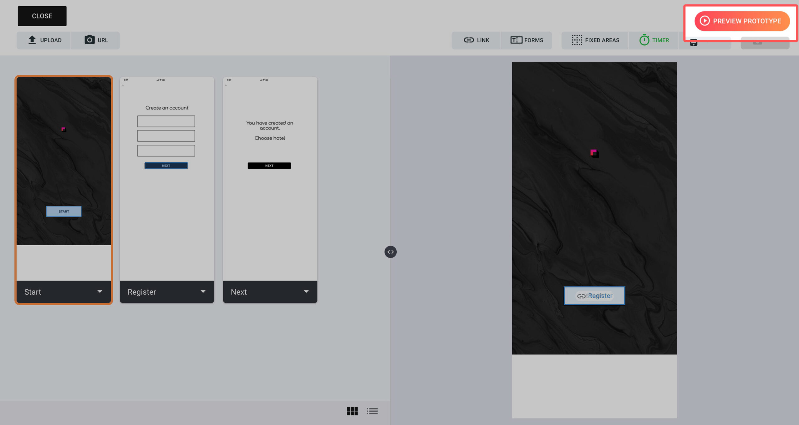 Preview prototype